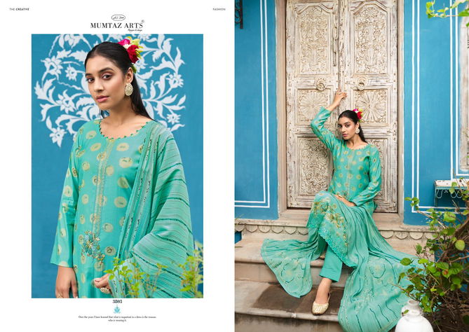 Jasmine By Mumtaz Viscose Muslin Embroidery Dress Material Suppliers In Surat
